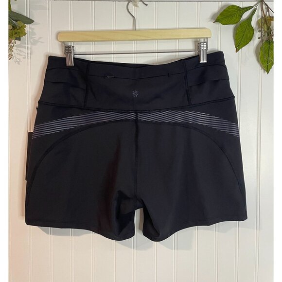 Allyson Felix Athleta 2XBlack Performance Shorts With Pockets&Reflective Stripes - Picture 3 of 16